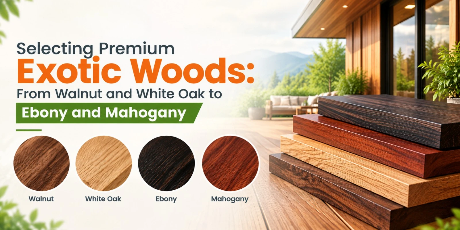 Selecting Premium Exotic Woods: From Walnut and White Oak to Ebony and Mahogany